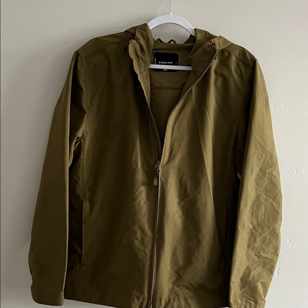 Everlane ReNew Olive Green Rain/Wind Jacket